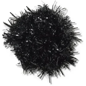 Black Tinsel Pom Jibbitz™ Charms