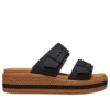 Brooklyn Woven Buckle Sandals “Black Brown”