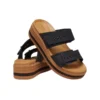 Brooklyn Woven Buckle Sandals “Black Brown”