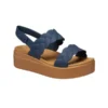 Brooklyn Woven Wedge Sandals “Blue Brown”