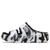 Classic Cozzzy Marbled Sandals “Black White”