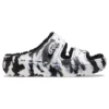 Classic Cozzzy Marbled Sandals “Black White”