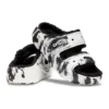 Classic Cozzzy Marbled Sandals “Black White”