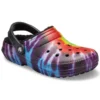 Classic Tie Dye Stay Warm Cozy Crocs Sports Slippers Unisex Purple Red