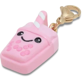 Cute Pink Boba Charm Jibbitz Shoe Charm