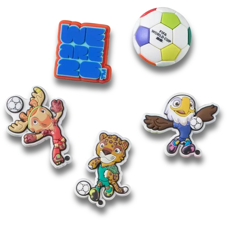 Fifa World Cup 26 5 Pack Jibbitz™ Charms Fifa World Cup 26 5 Pack Jibbitz™ Charms