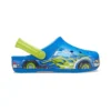 Funny Pattern Flat Heel Sports Blue Sandals