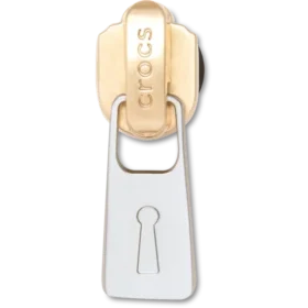 Gold and Silver Zipper Jibbitz™ Charms