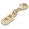 Gold Letter B Charm Jibbitz™ Charms