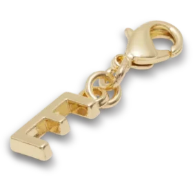 Gold Letter E Charm Jibbitz™ Charms