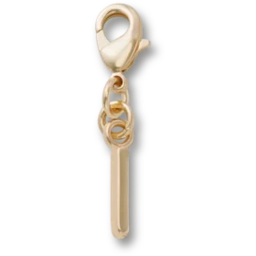 Gold Letter I Charm Jibbitz™ Charms