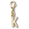 Gold Letter K Charm Jibbitz™ Charms