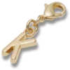 Gold Letter K Charm Jibbitz™ Charms