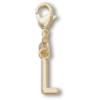 Gold Letter L Charm Jibbitz™ Charms