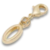 Gold Letter O Charm Jibbitz™ Charms