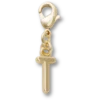 Gold Letter T Charm Jibbitz™ Charms