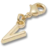 Gold Letter V Charm Jibbitz™ Charms