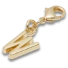 Gold Letter W Charm Jibbitz™ Charms