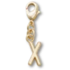 Gold Letter X Charm Jibbitz™ Charms