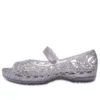 Isabella Glitter Peep Toe Sandals “Silver”