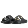 Metallic Buckle Saturday Sandal “Black”