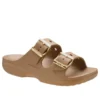 Metallic Buckle Saturday Sandal “Sepia”