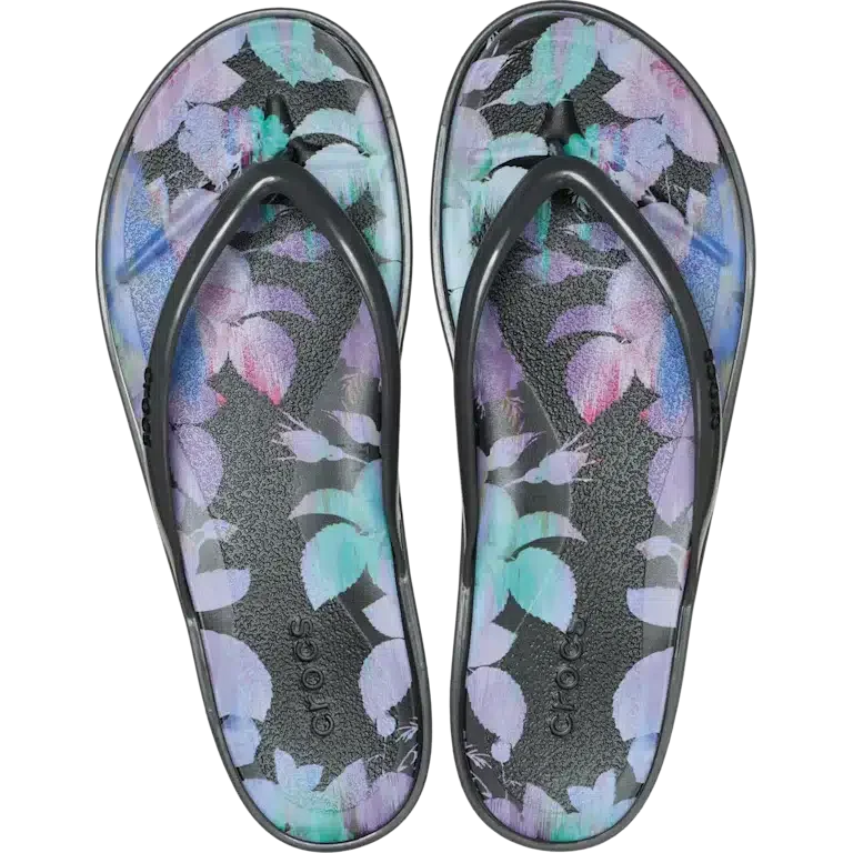 Miami Round Toe Dark Floral Flip Miami Round Toe Dark Floral Flip
