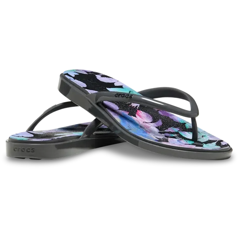 Miami Round Toe Dark Floral Flip Miami Round Toe Dark Floral Flip