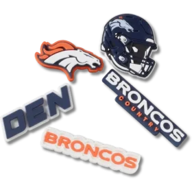 Nfl Denver Broncos 5 Pack Jibbitz Shoe Charm