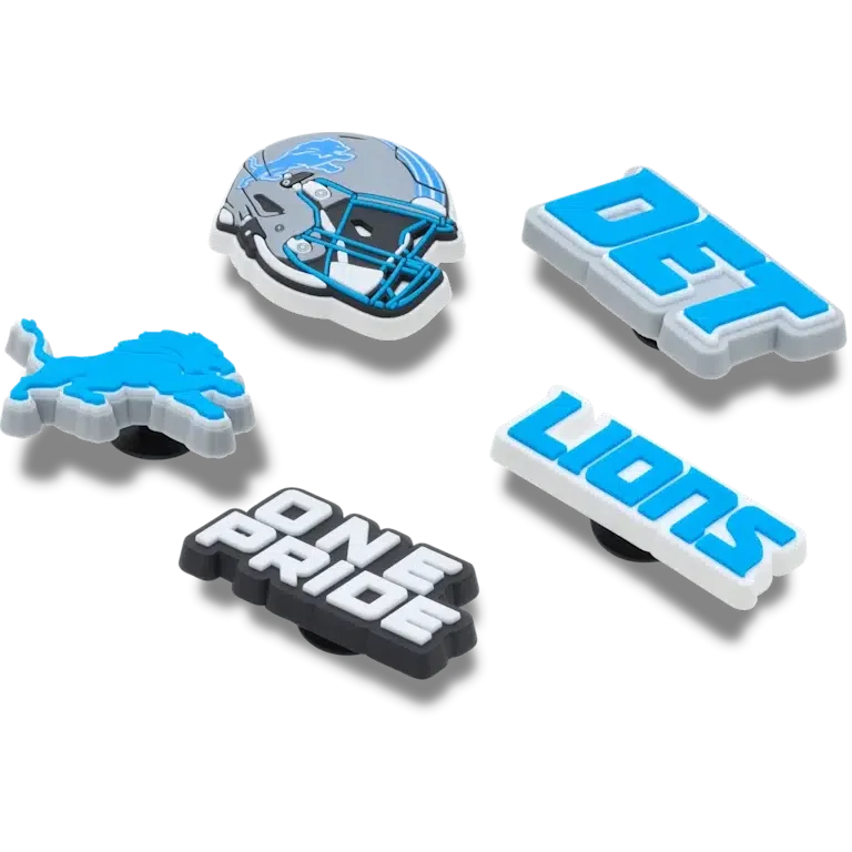 Nfl Detroit Lions 5 Pack Jibbitz Shoe Charm Nfl Detroit Lions 5 Pack Jibbitz Shoe Charm