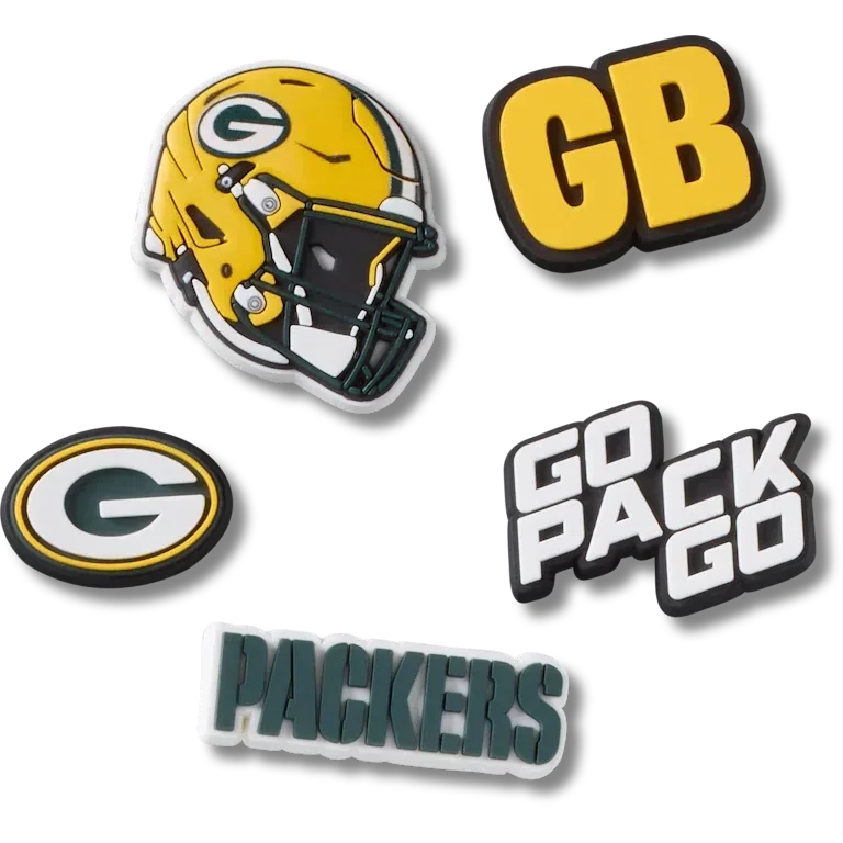 Nfl Green Bay Packers 5 Pack Jibbitz Shoe Charm Nfl Green Bay Packers 5 Pack Jibbitz Shoe Charm