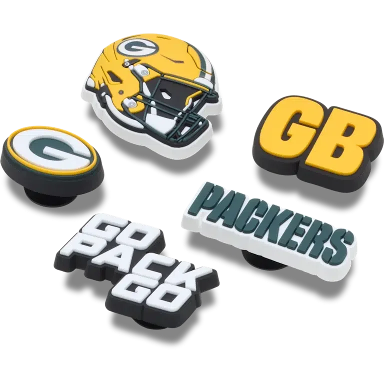 Nfl Green Bay Packers 5 Pack Jibbitz Shoe Charm Nfl Green Bay Packers 5 Pack Jibbitz Shoe Charm