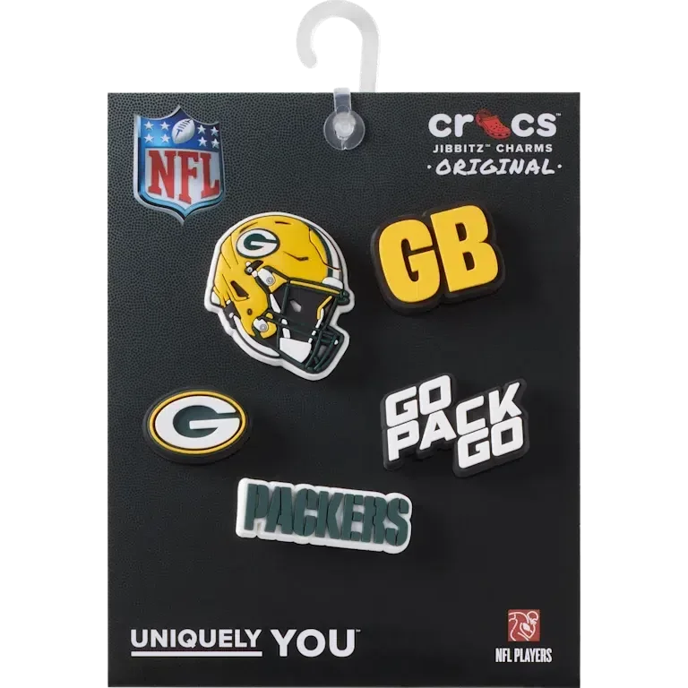 Nfl Green Bay Packers 5 Pack Jibbitz Shoe Charm Nfl Green Bay Packers 5 Pack Jibbitz Shoe Charm