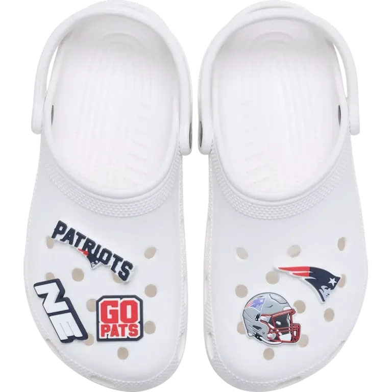 Nfl New England Patriots 5 Pack Jibbitz Shoe Charm Nfl New England Patriots 5 Pack Jibbitz Shoe Charm