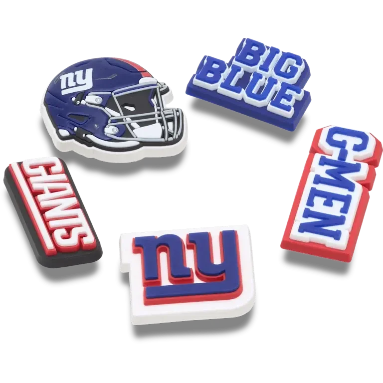 Nfl New York Giants 5 Pack Jibbitz Shoe Charm Nfl New York Giants 5 Pack Jibbitz Shoe Charm
