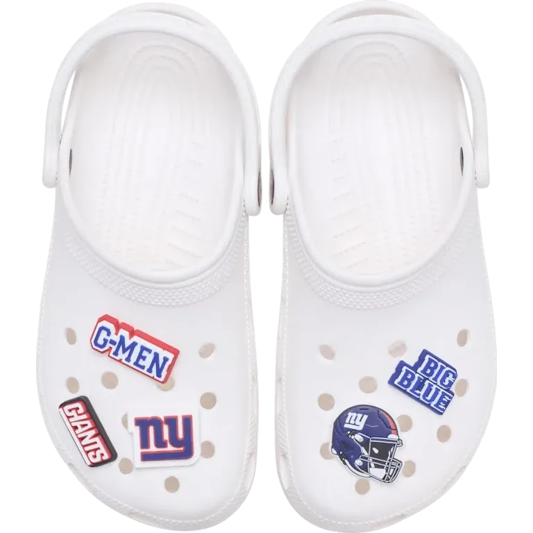 Nfl New York Giants 5 Pack Jibbitz Shoe Charm Nfl New York Giants 5 Pack Jibbitz Shoe Charm