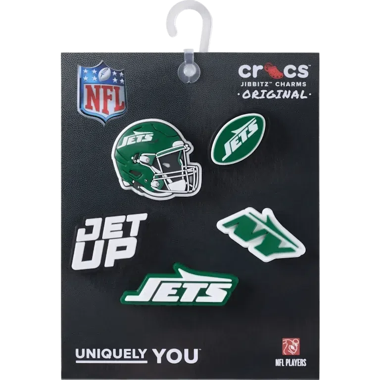 Nfl New York Jets 5 Pack Jibbitz Shoe Charm Nfl New York Jets 5 Pack Jibbitz Shoe Charm