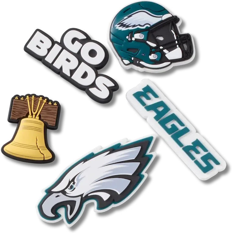 Nfl Philadelphia Eagles 5 Pack Jibbitz Shoe Charm Nfl Philadelphia Eagles 5 Pack Jibbitz Shoe Charm