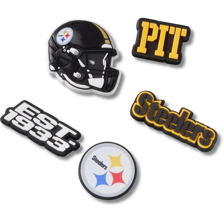 Nfl Pittsburgh Steelers 5 Pack Jibbitz Shoe Charm Nfl Pittsburgh Steelers 5 Pack Jibbitz Shoe Charm