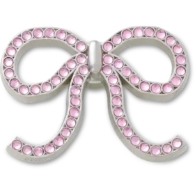 Pink Glittery Bow Jibbitz™ Charms