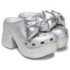 Siren Metallic Bow Clogs “Silver” Siren Metallic Bow Clogs “Silver”
