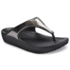 Thick Sole Black Copper Flip-Flops