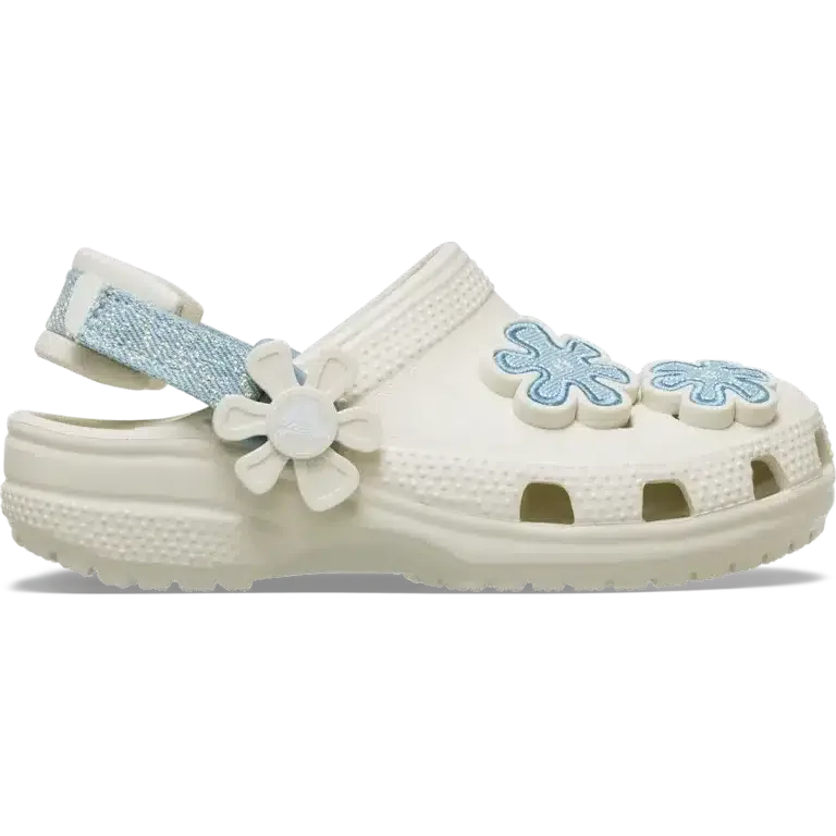 Toddler Classic Denim Flower Adjustable Backstrap Clog Toddler Classic Denim Flower Adjustable Backstrap Clog
