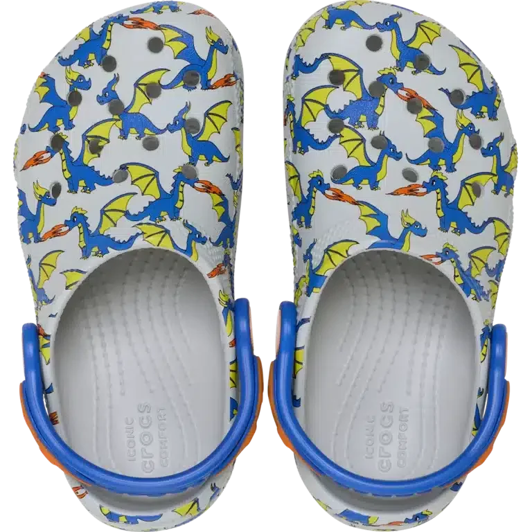 Toddler Classic Dragon Graphic Clog Toddler Classic Dragon Graphic Clog