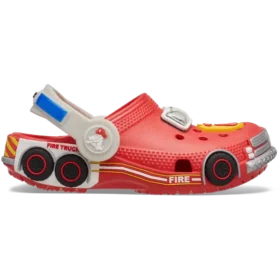 Toddler Classic Iam Fire Truck Lights Backstrap Clog