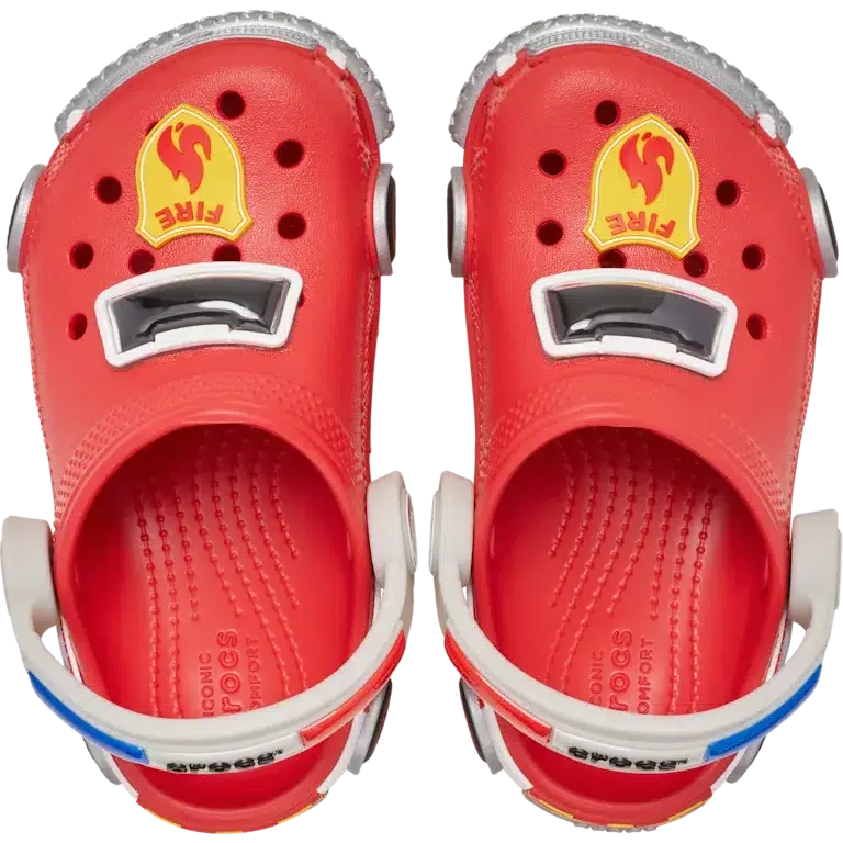 Toddler Classic Iam Fire Truck Lights Backstrap Clog Toddler Classic Iam Fire Truck Lights Backstrap Clog